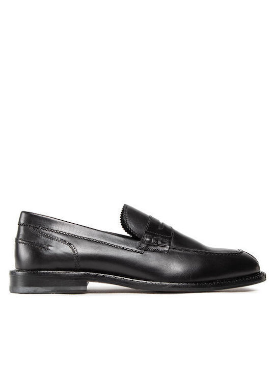 Artenova Men's Leather Moccasins Black U15BFD 00043 C9999