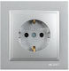 Eurolamp Single Power Socket Silver 16A