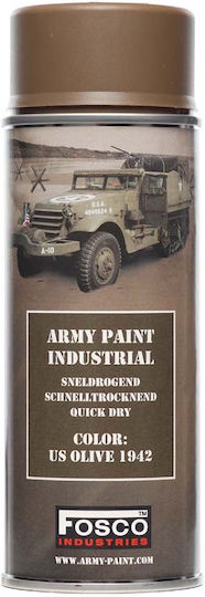 Fosco Industries Spray Paint Army Paint with Metallic Effect Brown Us Olive 1942 400ml