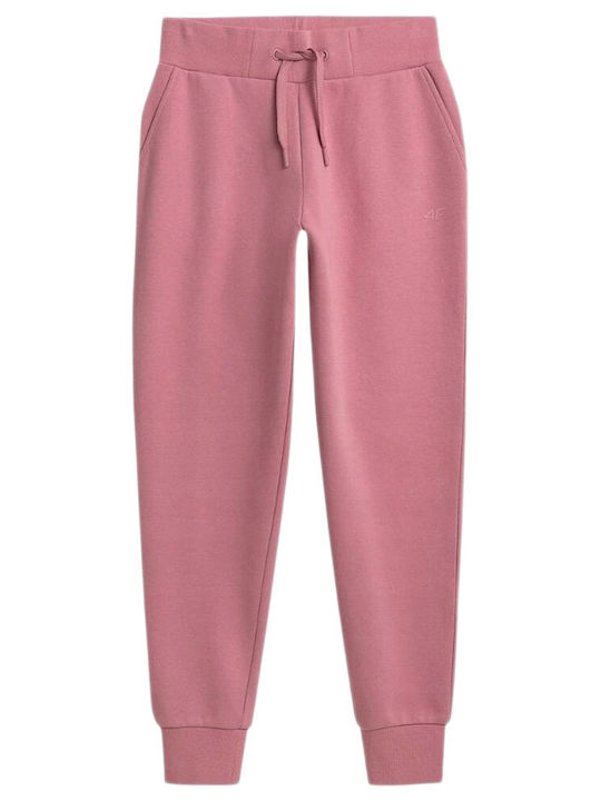 4F Pantaloni de trening pentru femei cu cauciuc Roz