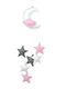 Baby Star Baby Star Kids Wall Decor Room Mobile Star Pink Made of Fabric Crescent D025SR