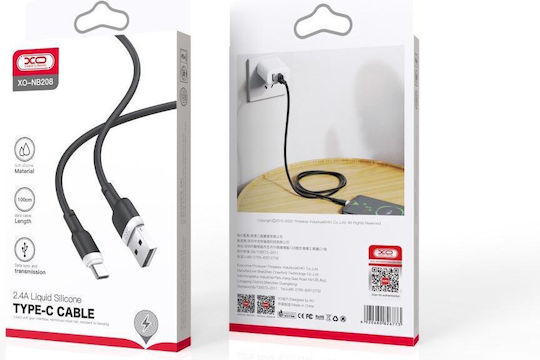 XO NB-208A USB-A to Lightning Cable Black 1m (16.005.0228)