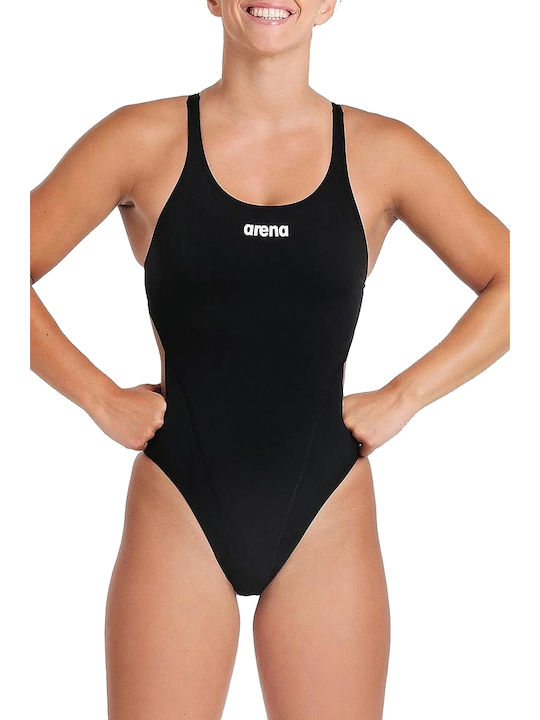 Arena Tech Solid Sportlicher Badeanzug Schwarz
