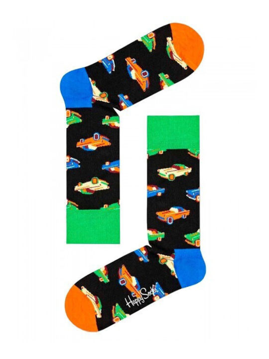 Happy Socks Car Ανδρικές Κάλτσες Μαύρες