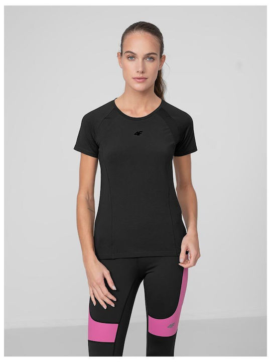 4F Women's Athletic T-shirt Fast Drying Black