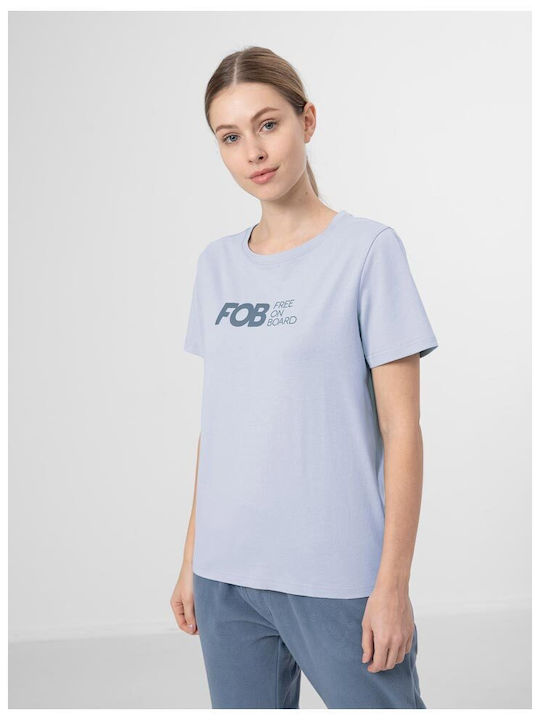 4F Damen T-shirt Hellblau