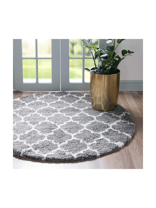 Saray Home Moroccan Covor Rectangular Shaggy Gri