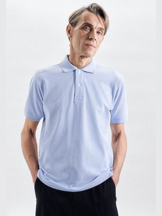 Seidensticker Ανδρική Μπλούζα Polo Κοντομάνικη Γαλάζια