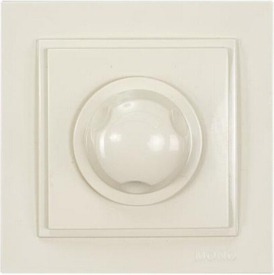 Eurolamp Χωνευτός Διακόπτης Dimmer με Πλαίσιο Κλασικός Περιστροφικός 800W σε Μπεζ Χρώμα