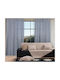 Nef-Nef Homeware Vorhang mit Bleistiftfalten Antel Aqua 140x270cm