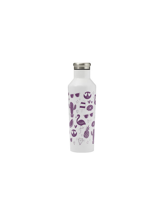 Typhoon Emoji-Colour Change Typhoon Wasserflasche Rostfreier Stahl 800ml Weiß