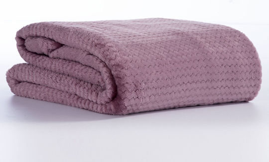 Nef-Nef Homeware Zweisitzer-Sofa Überwurf Cameron 180x250cm Mauve 031790