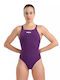 Arena Pro Solid Athletic One-Piece Swimsuit Purple