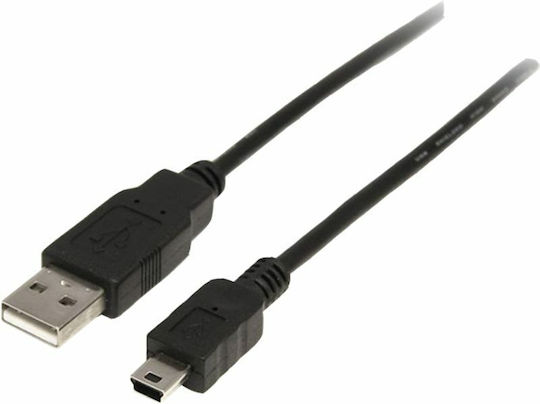 Tele USB 2.0 Cable USB-A male - mini USB-B male Μαύρο 0.8m (USB-220/08)