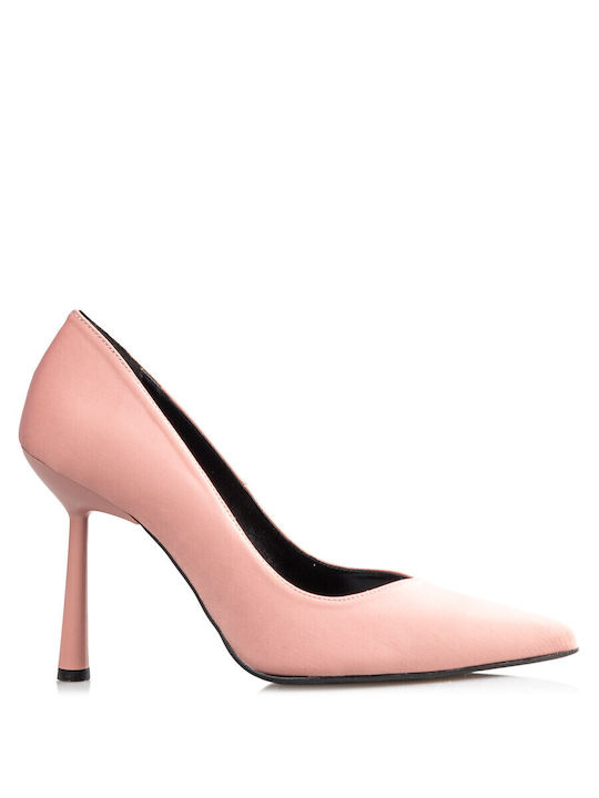 Envie Shoes Δερμάτινες Μυτερές Γόβες Ροζ