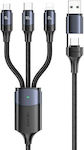 Usams US--SJ511 Braided USB to Lightning / Type-C / micro USB 1.2m Cable (SJ511USB01)