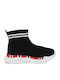 Kinder Sneakers Hoch Slip-on Schwarz