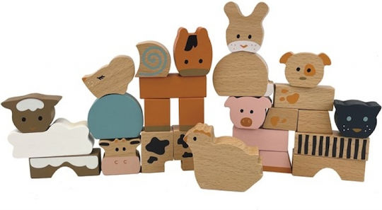Egmont Stacking Toy Farm Animals made of Wood for 12++ Months