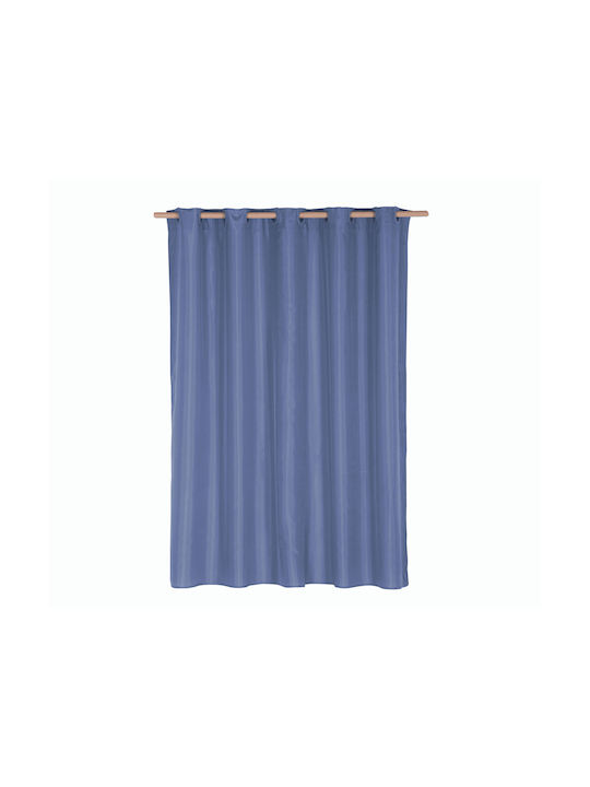 Nef-Nef Shower Κουρτίνα Μπάνιου Υφασμάτινη με Τρουκς 180x180cm Blue