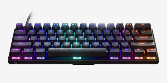 SteelSeries Apex 9 Οπτικό Gaming Πληκτρολόγιο 60% με SteelSeries OptiPoint διακόπτες και RGB φωτισμό (Αγγλικό US)