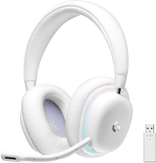 Logitech G735 Über Ohr Gaming-Headset mit Verbindung 3,5mm / Bluetooth Weiß