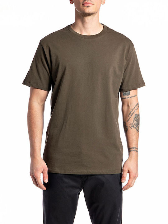 Replay Men's Short Sleeve T-shirt Khaki