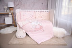 Lorelli Baby Crib Bedding Set Ballerina Bear 7pcs Pink