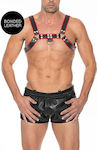 Shots Ouch! Chest Bulldog Harness Black / Red