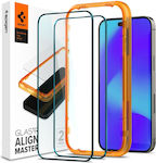 Spigen Glas.tr Slim Alignmaster 0.3mm Sticlă călită pe toată fața 2buc Negru (iPhone 14 Pro) AGL05216