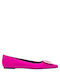 Envie Shoes Σατέν Γυναικείες Μπαλαρίνες Μυτερές σε Φούξια Χρώμα