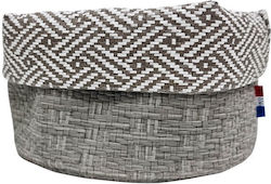 Sonolys Coș de pâine material textil Alb 15x15cm
