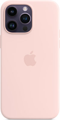 Apple Silicone Case with MagSafe Umschlag Rückseite Silikon Chalk Pink (iPhone 14 Pro Max)
