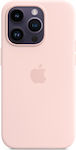 Apple Silicone Case with MagSafe Coperta din spate Silicon Chalk Pink (iPhone 14 Pro) MPTH3ZM/A