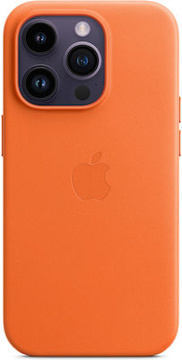 Apple Leather Case with MagSafe Umschlag Rückseite Leder Orange (iPhone 14 Pro) MPPL3ZM/A