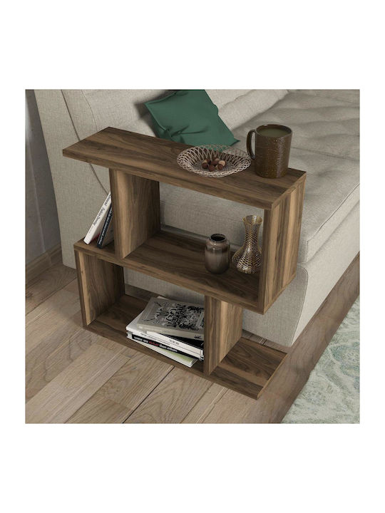Rectangular Side Table Mathraki Wooden Brown L60xW20xH60cm.