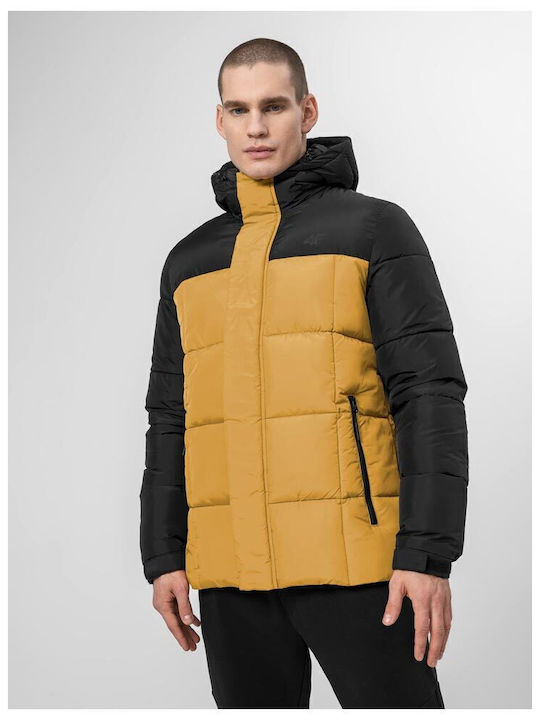 4F Μπουφάν Puffer Κίτρινο