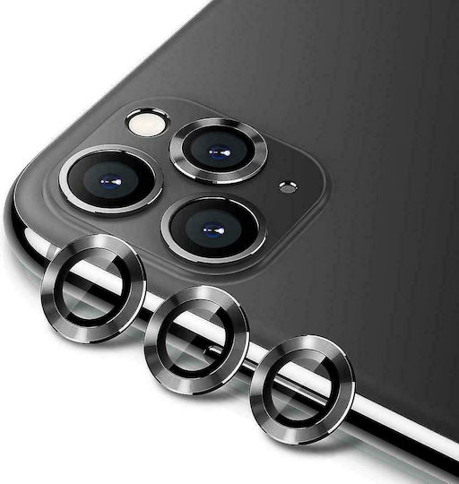 Usams Metal Rings Προστασία Κάμερας Tempered Glass Γκρι για το iPhone 11 Pro / 11 Pro Max