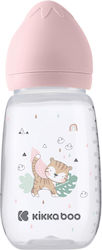 Kikka Boo Plastikflasche mit Silikonsauger für 3+ Monate Savanna Pink 310ml 1Stück