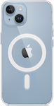 Apple Clear Case with MagSafe Задна корица Силикон / Пластмаса Прозрачен (iPhone 14) MPU13ZM/A