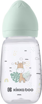 Kikka Boo Plastic Bottle with Silicone Nipple for 3+ months Savanna Mint 310ml 1pcs