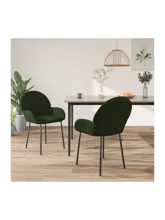 Stühle Speisesaal Dark Green 2Stück 58x57x78.5cm