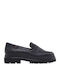 Leather Women's Moccasins in Black Color