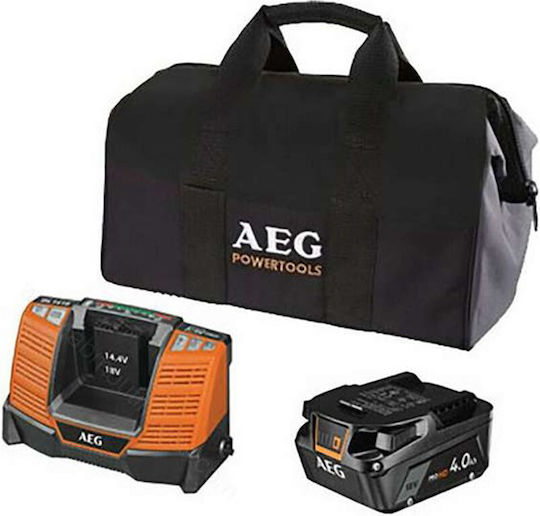 AEG Tools Σετ Μπαταρίας Χωρητικότητας 4Ah 18V με Φορτιστή
