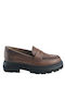 Ragazza Leather Women's Moccasins in Tabac Brown Color