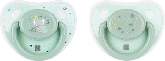 Kikka Boo Savanna Orthodontic Pacifiers Silicone Elephant - Mint for 6-18 months 2pcs