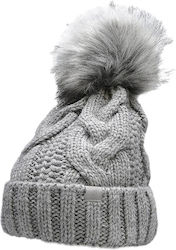 4F Beanie Beanie with Knit in Gray color H4Z22-CAD010-27M
