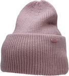 4F Beanie Γυναικείος Σκούφος με Rib Πλέξη σε Μω...