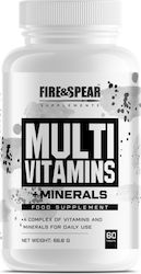 Fire & Spear Multivitamins Minerals Βιταμίνη για Ενέργεια & Ανοσοποιητικό 60 ταμπλέτες
