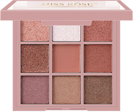 Miss Rose Matte and Iridescent Eye Shadow Palette in Pressed Powder Form 80g