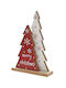 Christmas Decorative Wood Tree 20cm Red